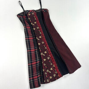 y2k euro grunge patchwork dress